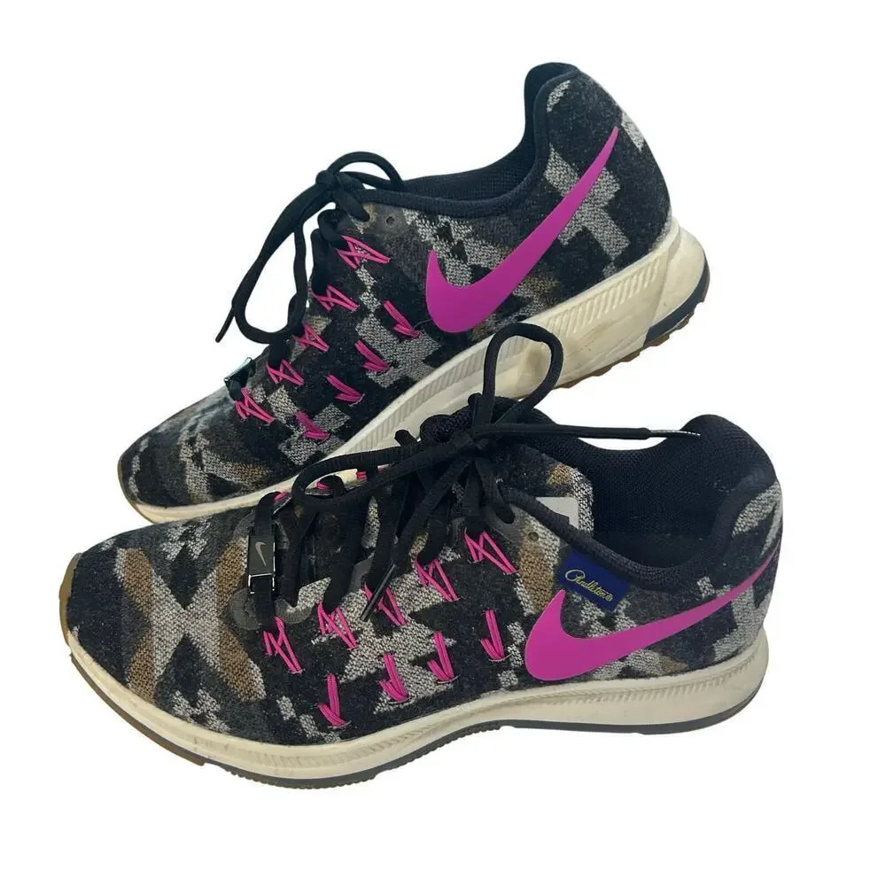 Nike women's NikeID Zoom Pegasus 33 collab pendleton aztec pattern detail size 8